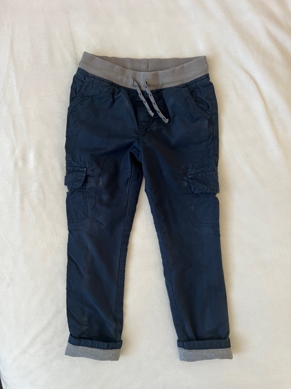 Cat & Jack Navy Cargo Joggers with Gray Waistband